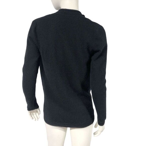 Ann Taylor Petite Womens Pure Cashmere Cowl Neck Black Sweater Size MP - Picture 4 of 6